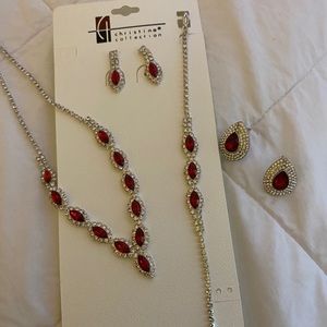 red set of jewelry